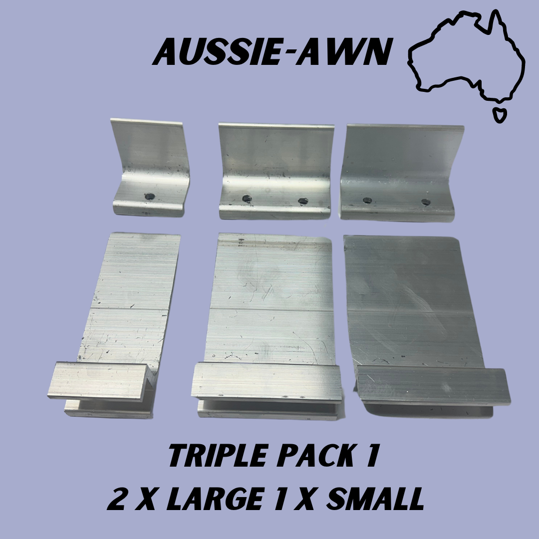 Aussie-Awn Gutter Mounts - Triple Pack 1