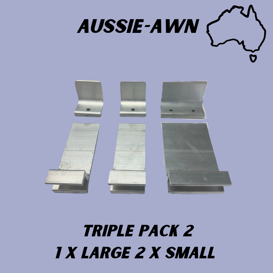Aussie-Awn Gutter Mounts - Triple Pack 2