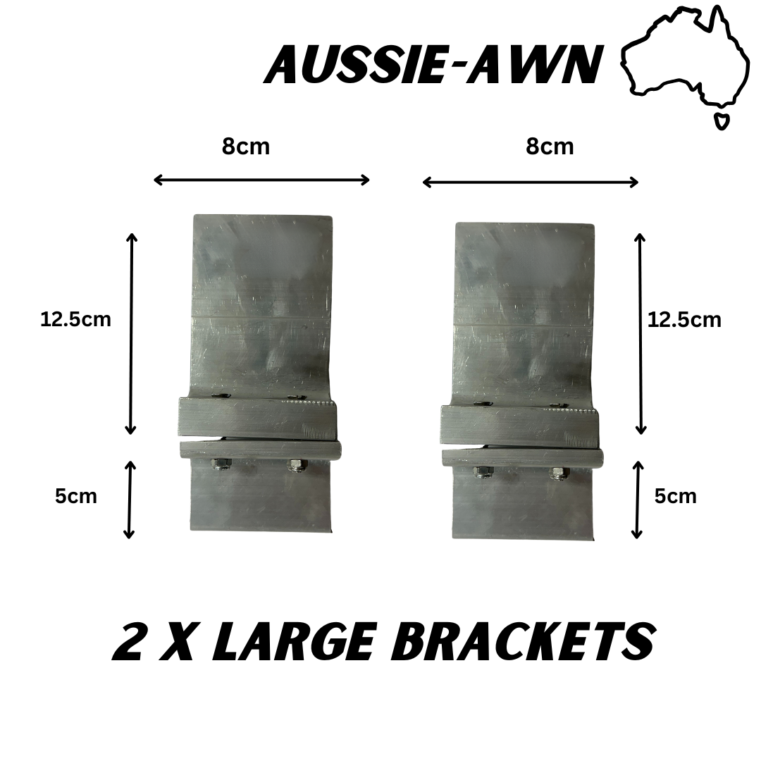 Aussie-Awn Gutter Mounts - 2 x Large